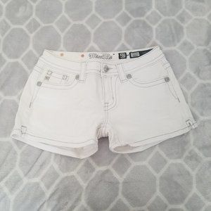 MissMe white signature shorts size 27